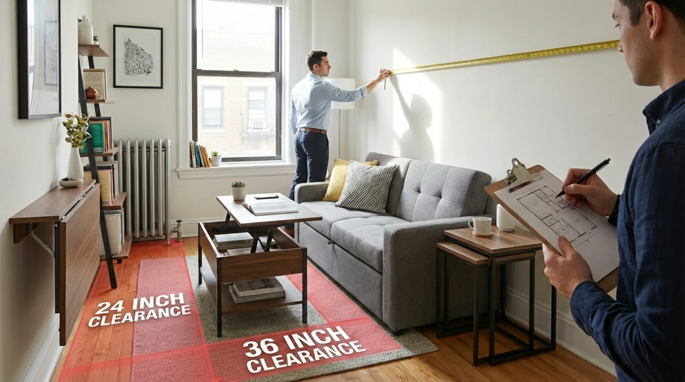Living Room Space Planning and Measurement